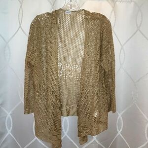 Cover up for swimsuit or dress,size 12/14 gold color